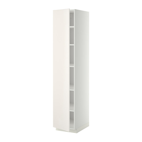 METOD - high cabinet with shelves, white/Veddinge white | IKEA Taiwan Online - PE332480_S4