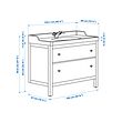 HEMNES/RUTSJÖN 洗臉盆櫃附抽屜/洗臉盆/水龍頭