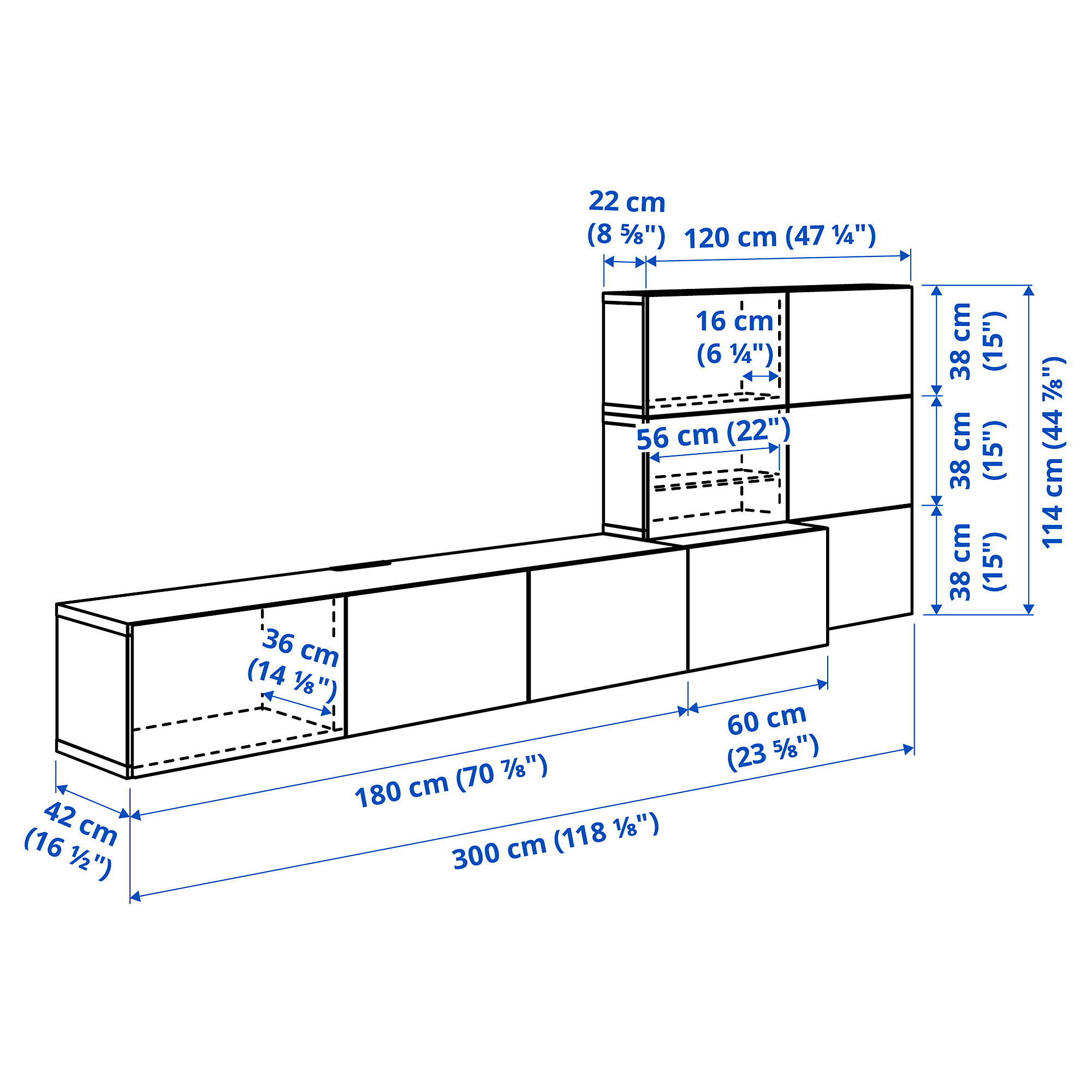 BESTÅ media storage combination