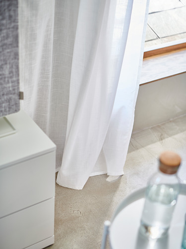 SILVERLÖNN - 紗簾 2件裝, 白色 | IKEA 線上購物 - PH175764_S4