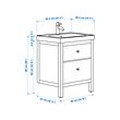 HEMNES/ORRSJÖN wash-stnd w drawers/wash-basin/tap