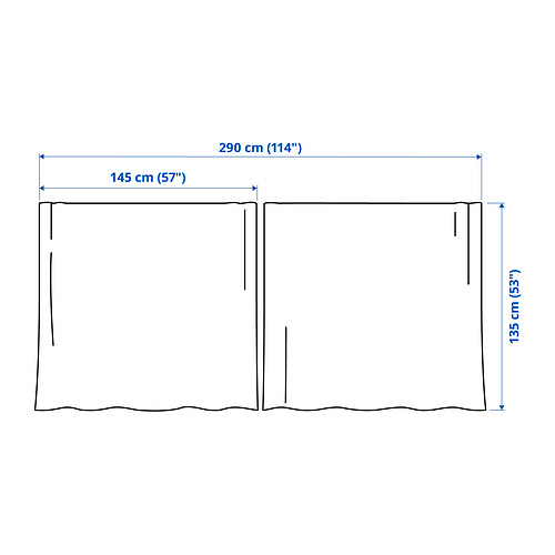 KALAMONDIN room darkening curtains, 1 pair