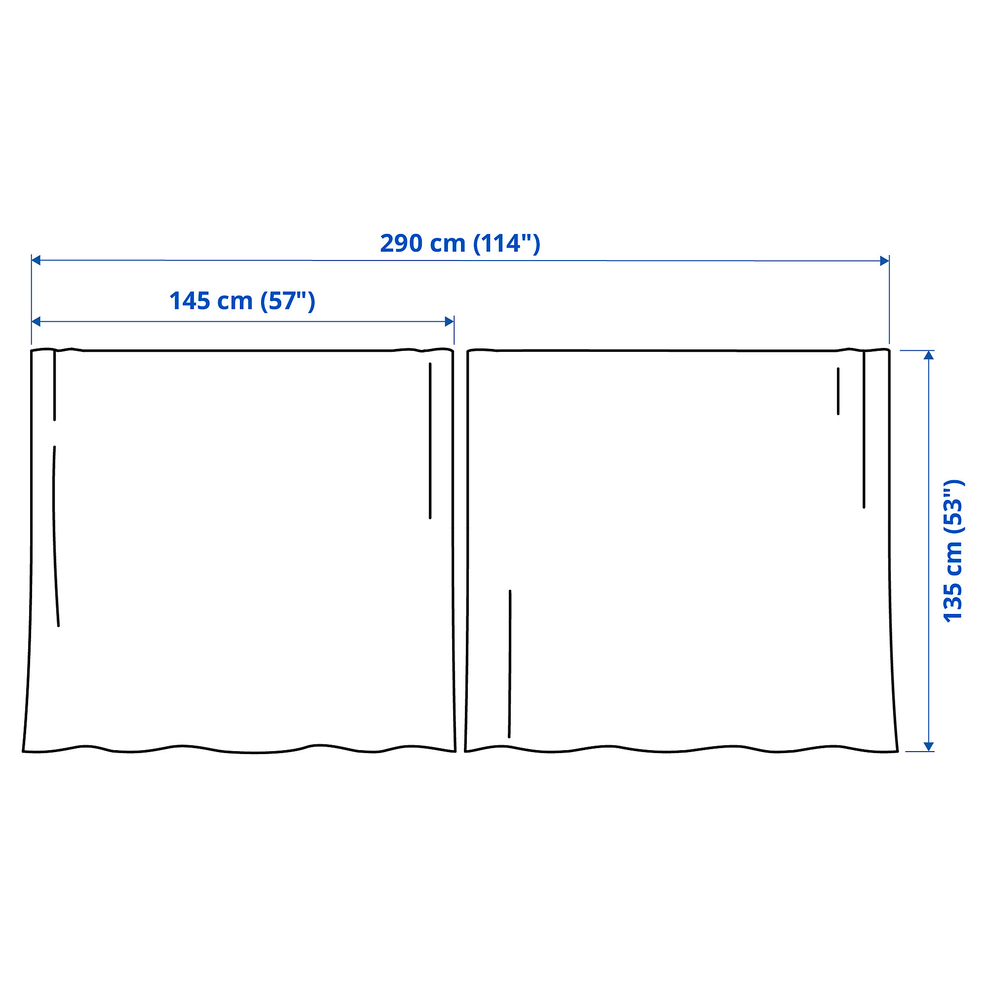 KALAMONDIN room darkening curtains, 1 pair