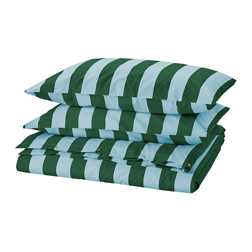 SLÅNHÖSTMAL duvet cover and 2 pillowcases