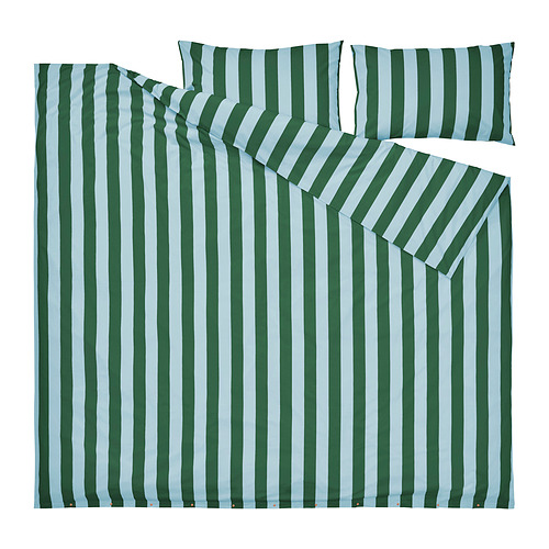 SLÅNHÖSTMAL duvet cover and 2 pillowcases