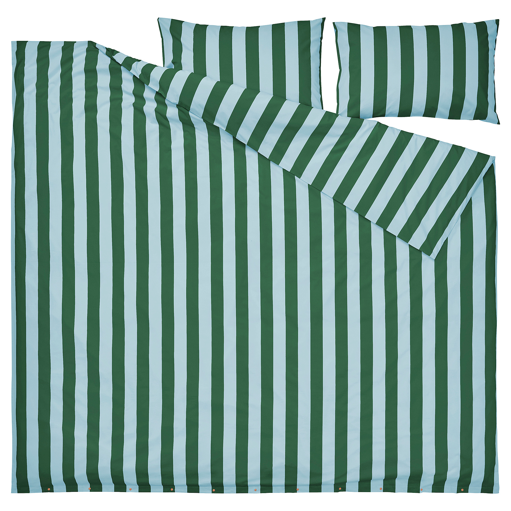 SLÅNHÖSTMAL duvet cover and 2 pillowcases