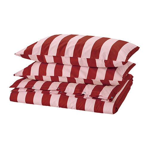 SLÅNHÖSTMAL duvet cover and 2 pillowcases