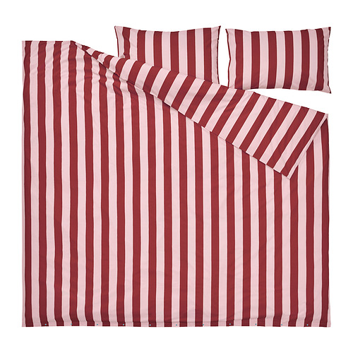 SLÅNHÖSTMAL duvet cover and 2 pillowcases