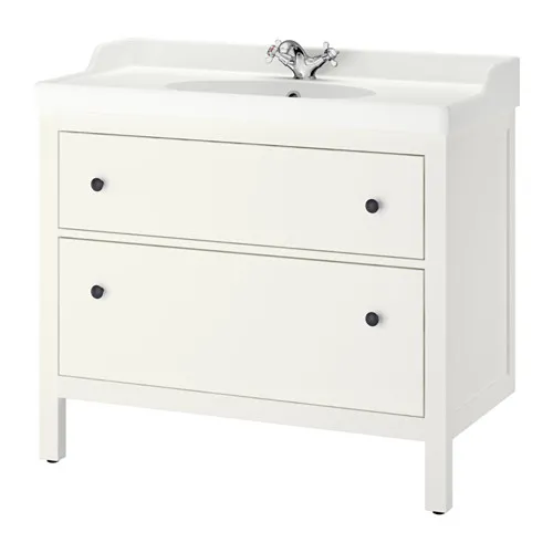 HEMNES/RUTSJÖN - wash-stnd w drawers/wash-basin/tap, white, 102x49x95 cm | IKEA Taiwan Online - PE557157_S4