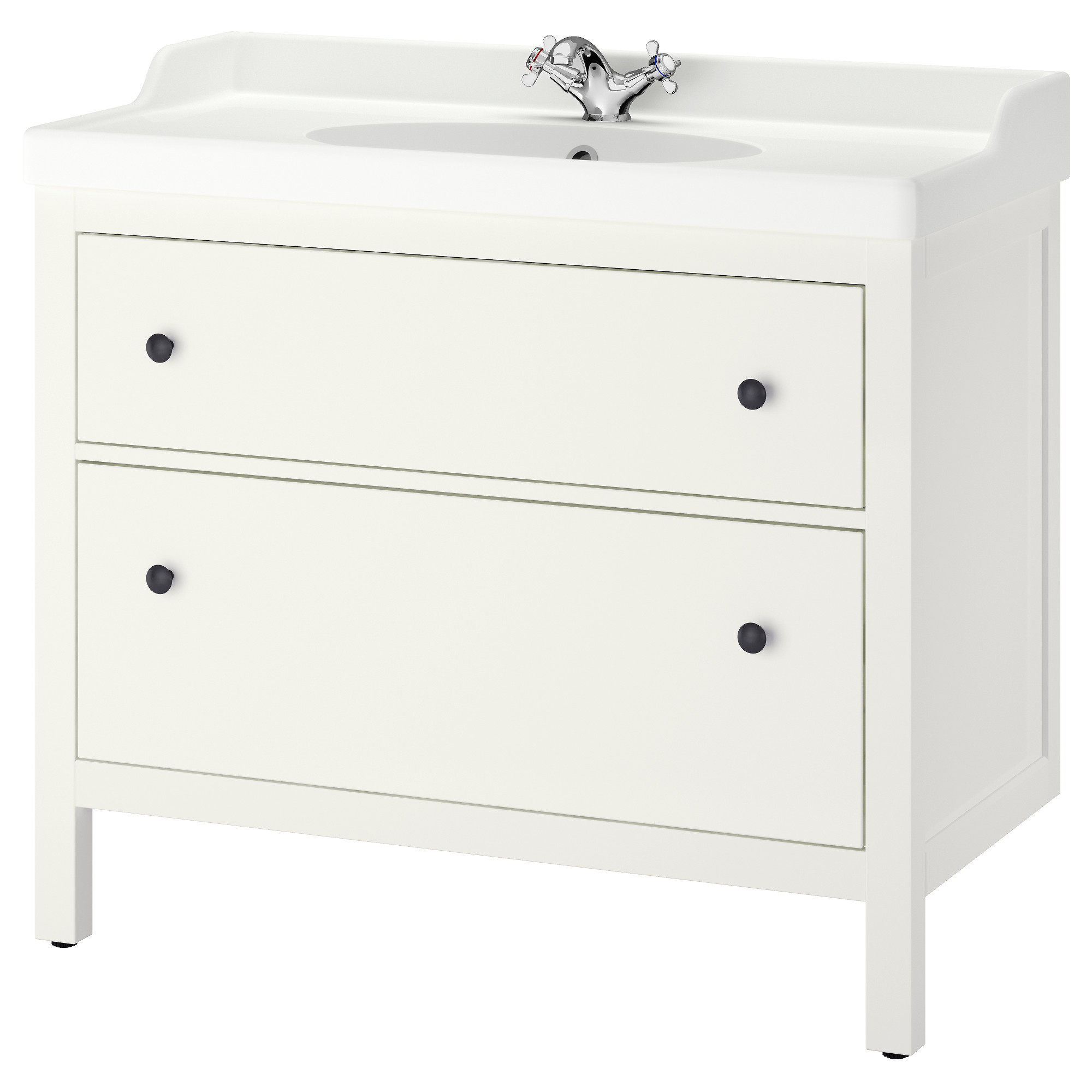 HEMNES/RUTSJÖN 洗臉盆櫃附抽屜/洗臉盆/水龍頭