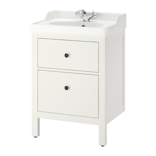 HEMNES/RUTSJÖN 洗臉盆櫃附抽屜/洗臉盆/水龍頭