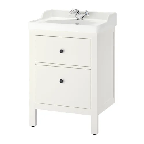 HEMNES/RUTSJÖN - wash-stnd w drawers/wash-basin/tap, white, 62x49x95 cm | IKEA Taiwan Online - PE557153_S4