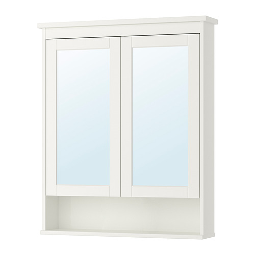 HEMNES - mirror cabinet with 2 doors, white, 83x16x98 cm | IKEA Taiwan Online - PE858627_S4
