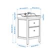 HEMNES/RUTSJÖN wash-stnd w drawers/wash-basin/tap