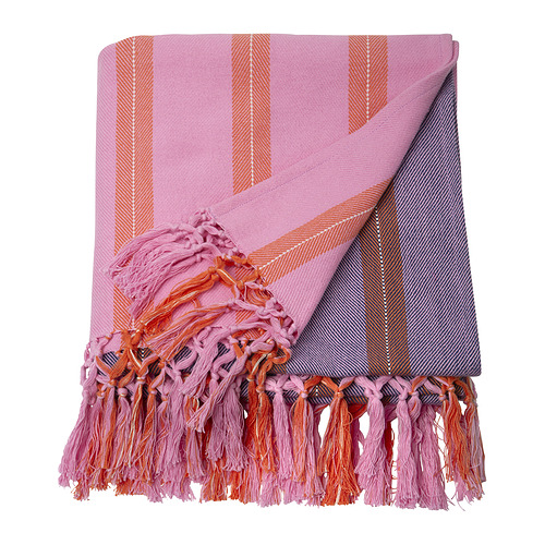 MÄVINN - throw, pink/orange stripe, 110x170 cm | IKEA Taiwan Online - PE962258_S4