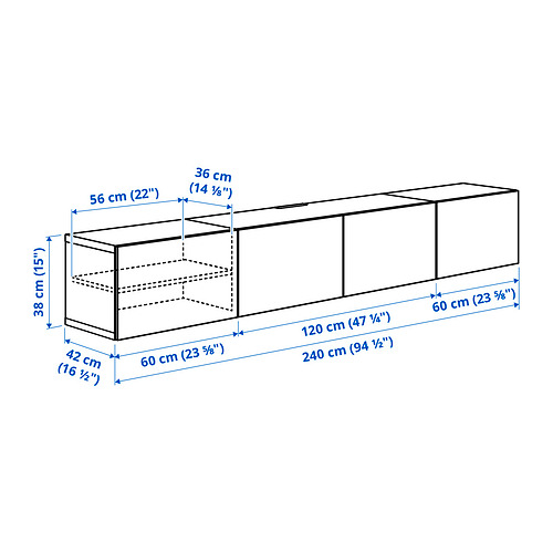 BESTÅ 電視櫃附門板