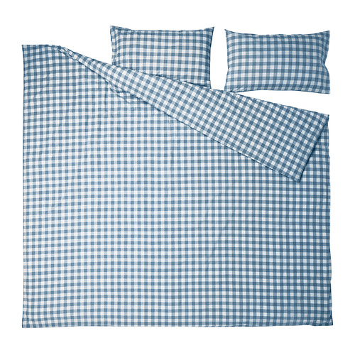 EKTANDVINGE duvet cover and 2 pillowcases
