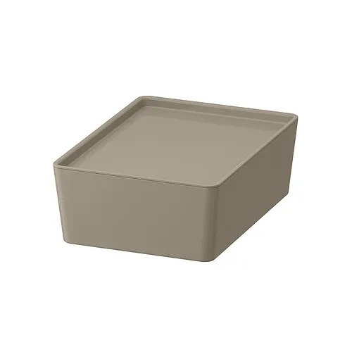 KUGGIS - 附蓋收納盒, 深米灰色, 18x26x8 公分 | IKEA 線上購物 - PE962293_S4
