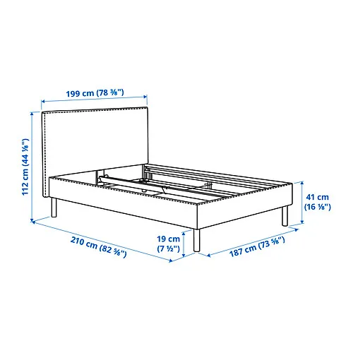 TÄRNKULLEN upholstered bed frame