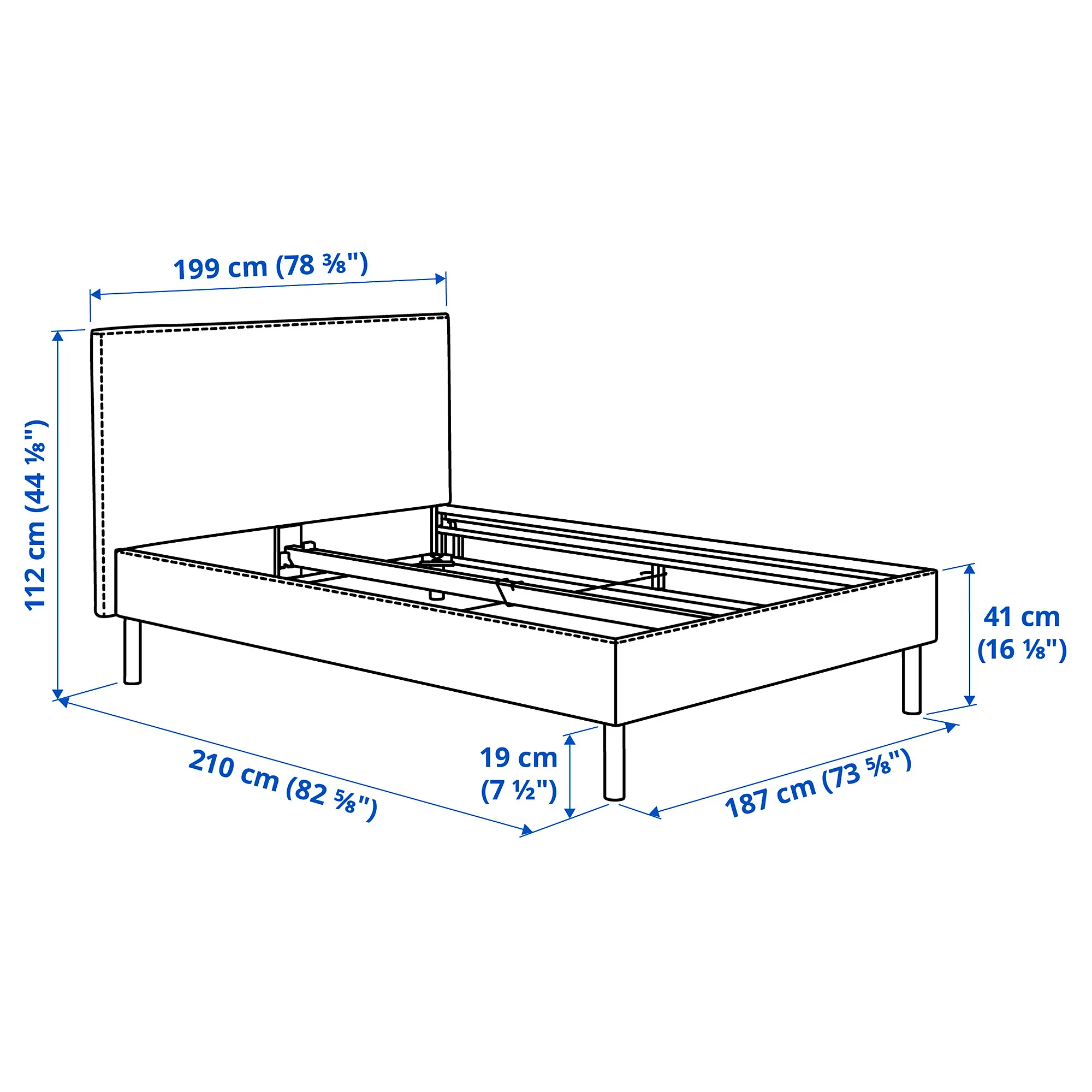 TÄRNKULLEN upholstered bed frame