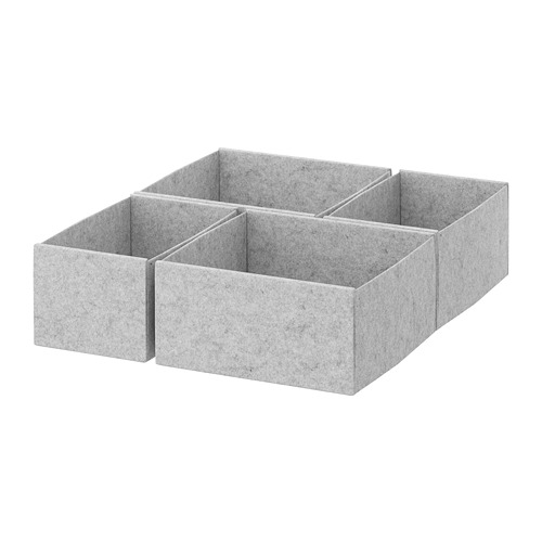 KOMPLEMENT - box, set of 4, light grey | IKEA Taiwan Online - PE670729_S4