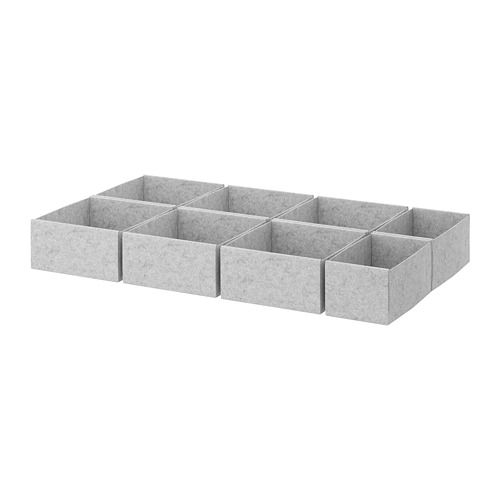 KOMPLEMENT - box, set of 8, light grey | IKEA Taiwan Online - PE670731_S4