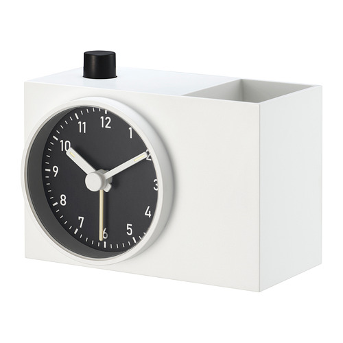 ÖKENMARSVIN - alarm clock, white, 11x6x9 cm | IKEA Taiwan Online - E1001085_S4