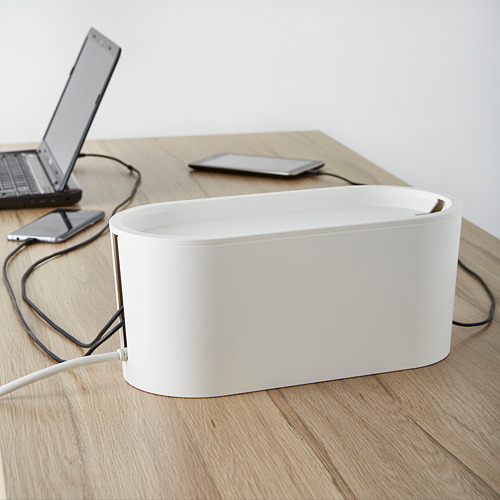 ROMMA - 附蓋電線收納盒, 白色 | IKEA 線上購物 - PE620484_S4