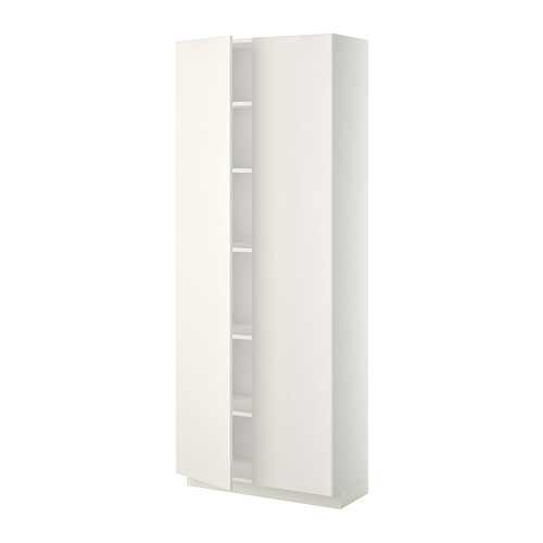 METOD - high cabinet with shelves, white/Veddinge white | IKEA Taiwan Online - PE334002_S4