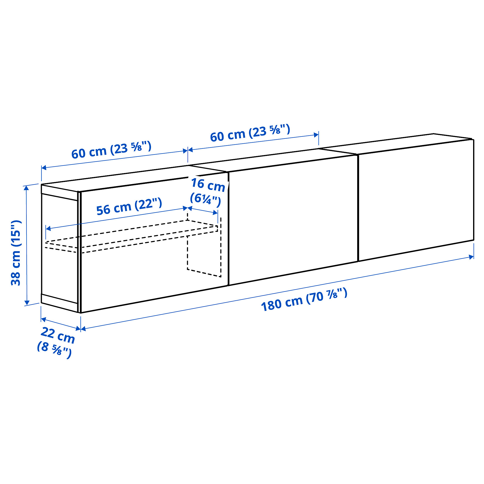 BESTÅ wall-mounted cabinet combination