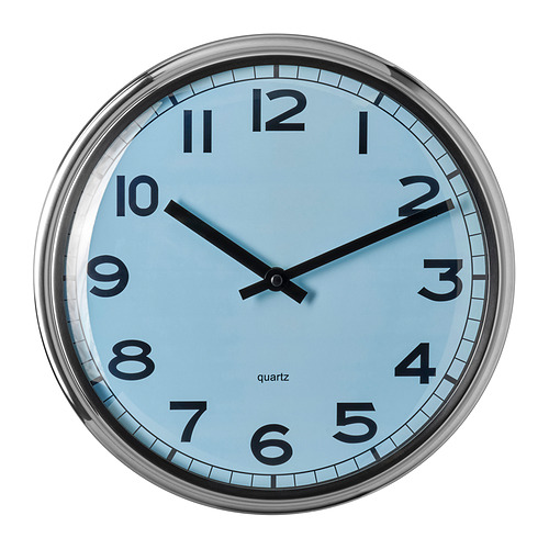 PUGG - wall clock, stainless steel/turquoise, 32 cm | IKEA Taiwan Online - E1001135_S4