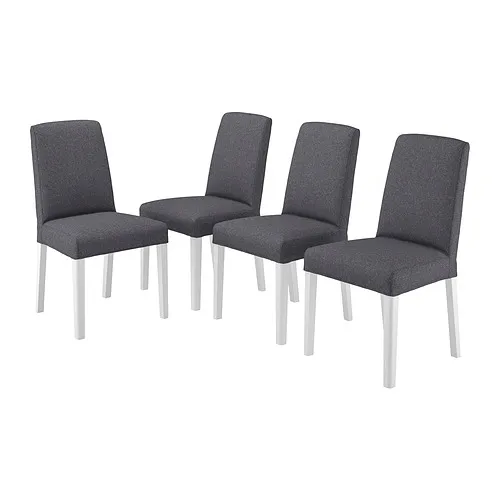 BERGMUND - chair, white/Gunnared medium grey | IKEA Taiwan Online - PE858831_S4