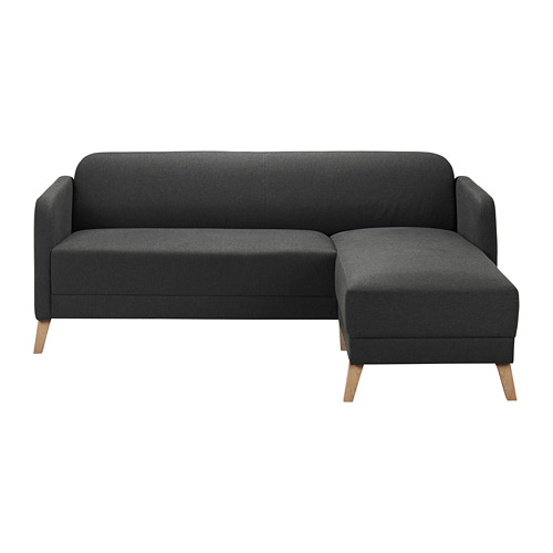 LINANÄS - 3-seat sofa, with chaise longue/Vissle dark grey | IKEA Taiwan Online - PE815810_S4