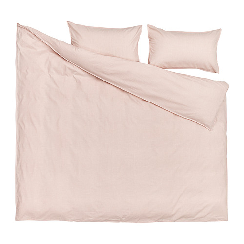 BERGPALM - 雙人被套組, 淺粉紅色/條紋 | IKEA 線上購物 - PE815872_S4