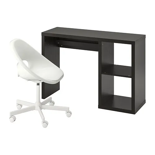 KALLAX/LOBERGET desk and chair