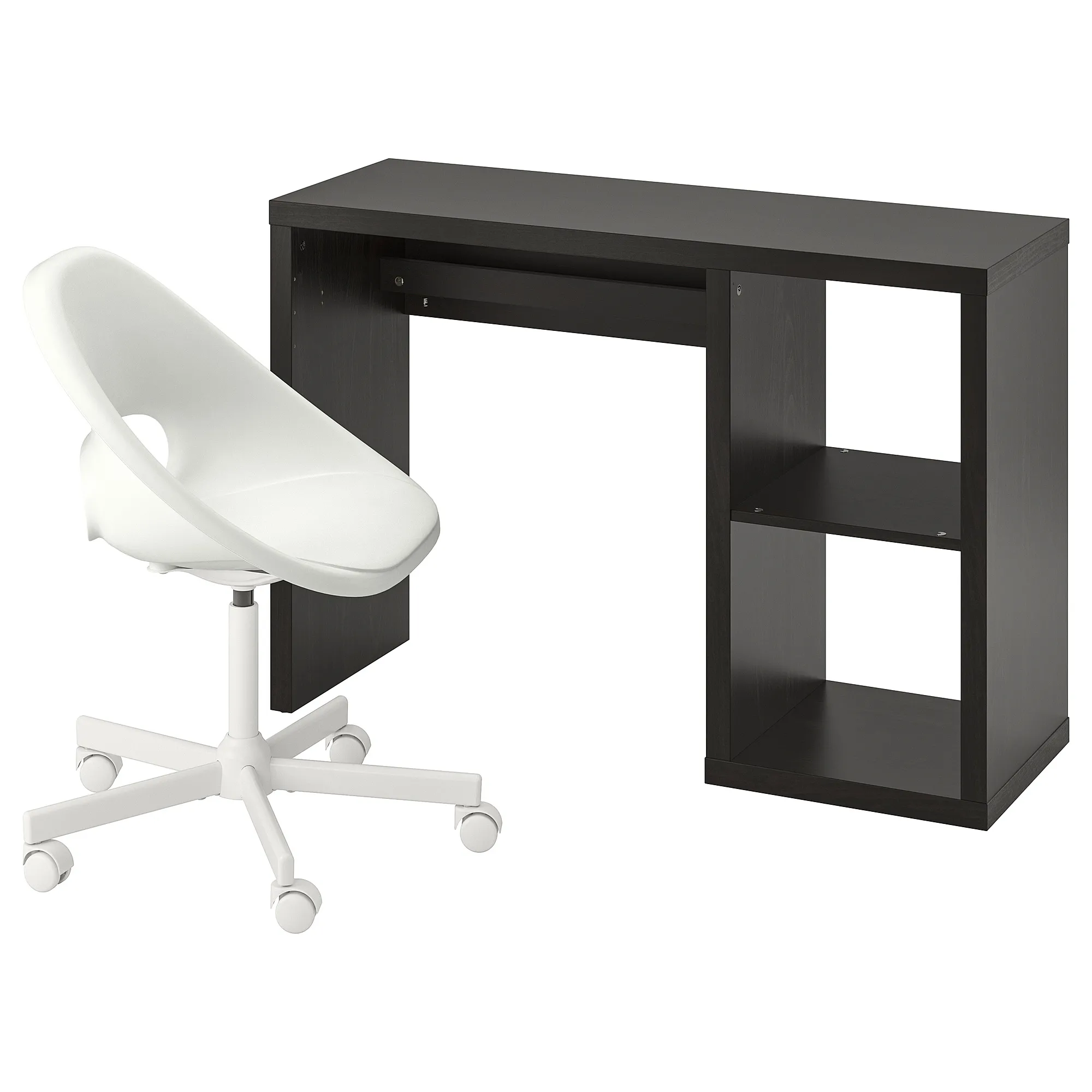 KALLAX/LOBERGET desk and chair