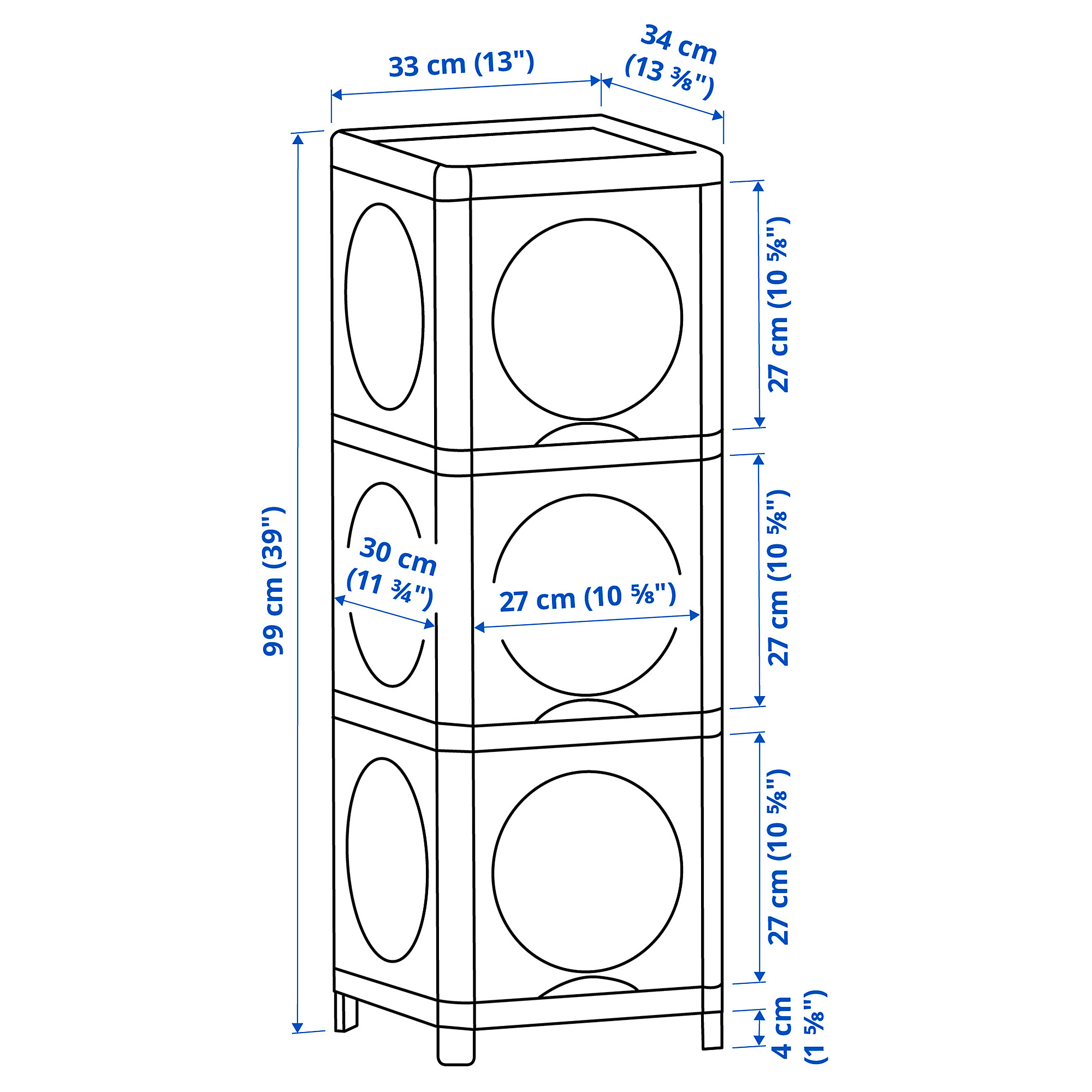 IVÖSJÖN cabinet with doors