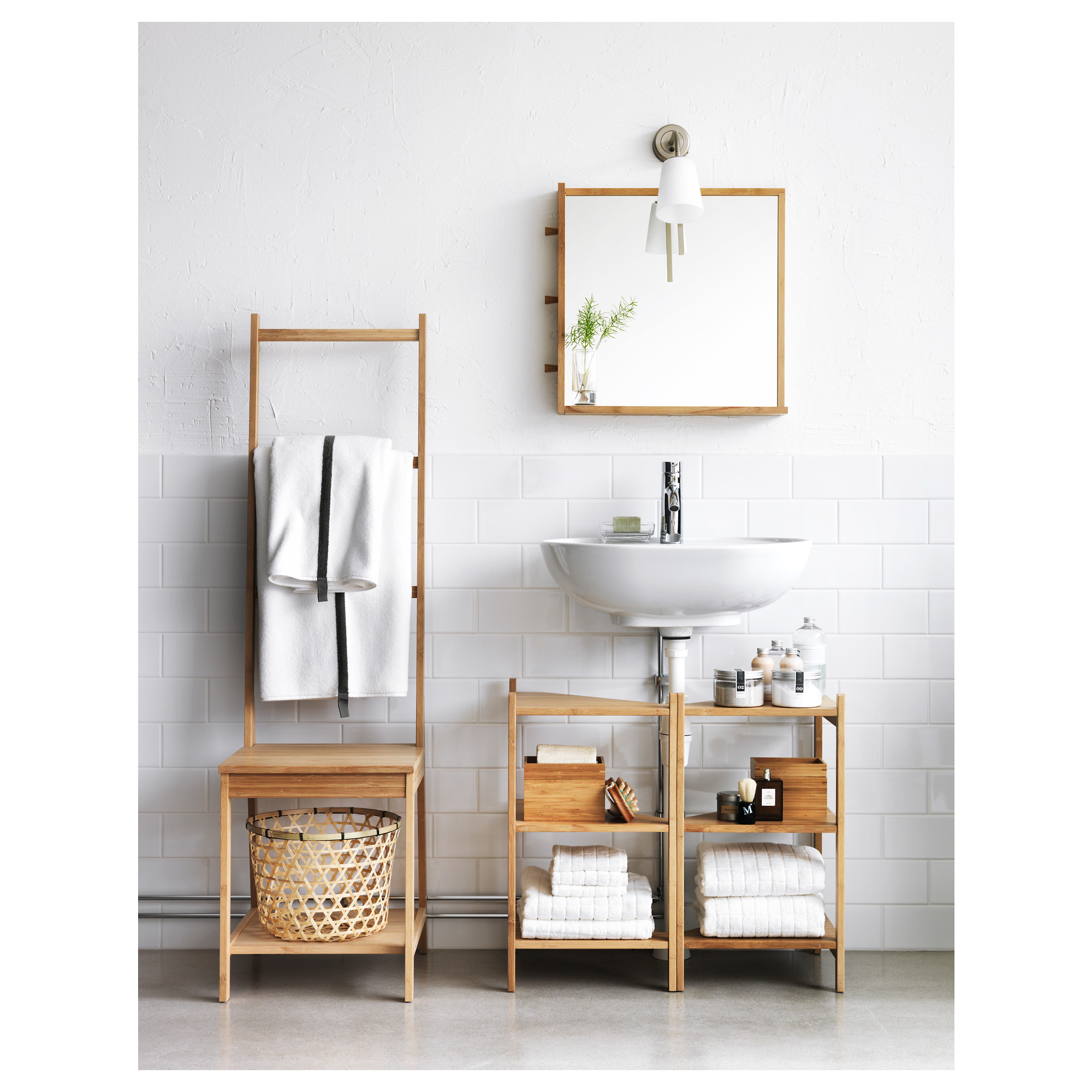 RÅGRUND wash-basin/corner shelf