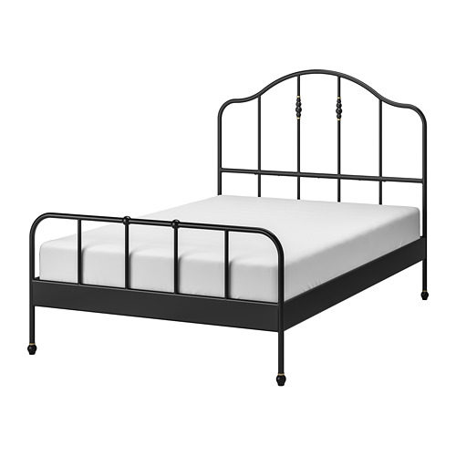 SAGSTUA - 雙人床框, 黑色, 附LÖNSET床底板條 | IKEA 線上購物 - PE761511_S4