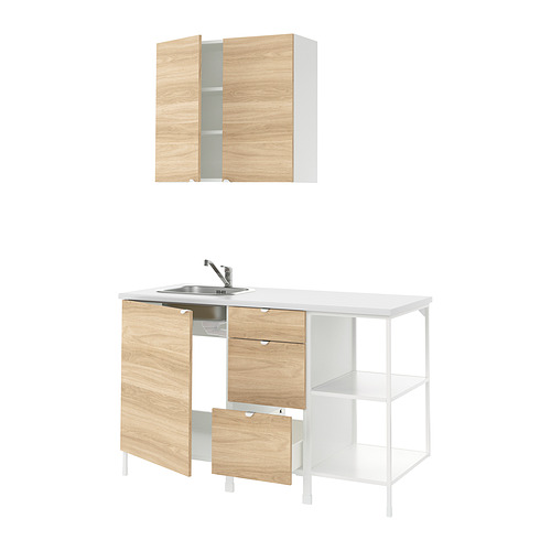 ENHET - kitchen, white/oak effect | IKEA Taiwan Online - PE815959_S4