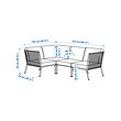 SEGERÖN corner sofa, 3-seat