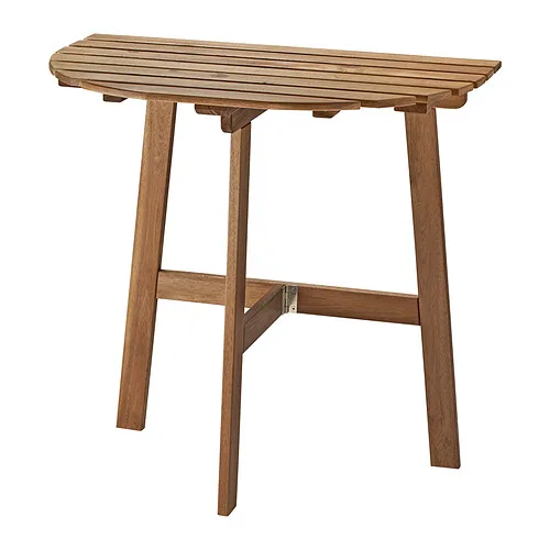 ASKHOLMEN - 戶外壁掛式餐桌，折疊式 深棕色，70x44 公分 | IKEA 線上購物 - PE932467_S4