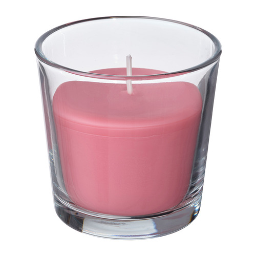 BLODBOK scented candle in glass