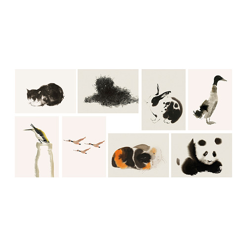VÄXBO - 圖卡，動物肖像，13x18 公分 | IKEA 線上購物 - E1001245_S4