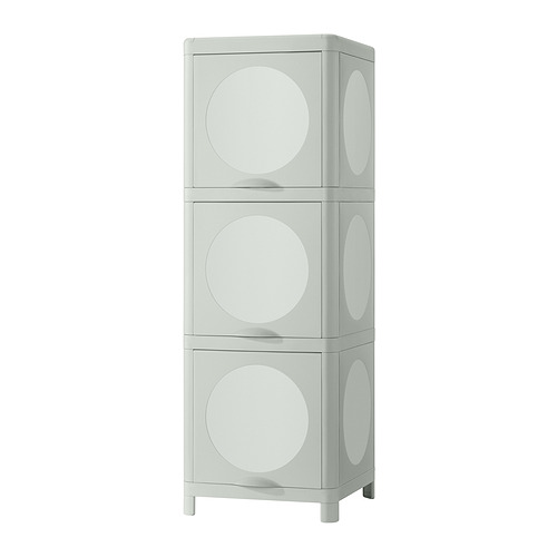 IVÖSJÖN - cabinet with doors, green, 33x34x99 cm | IKEA Taiwan Online - PE962557_S4
