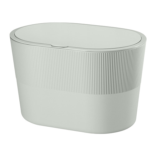 KINNASJÖ - waste bin, with lid self-adhesive/green, 4 l | IKEA Taiwan Online - PE962556_S4
