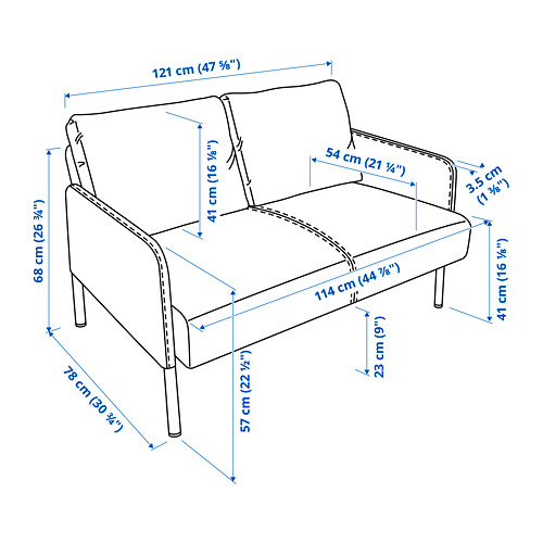 GLOSTAD 2-seat sofa