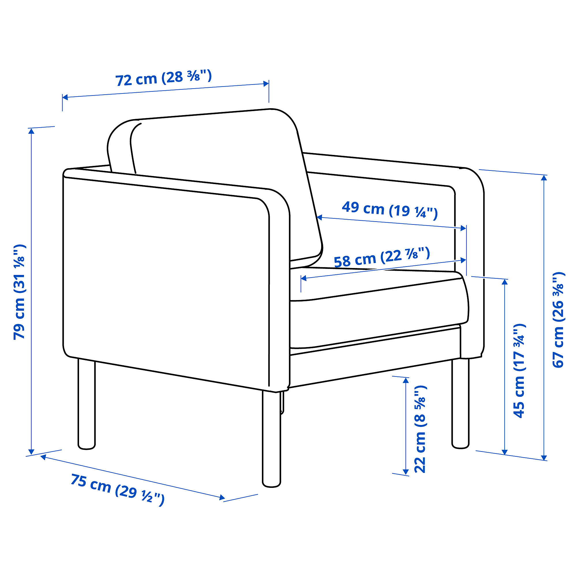 VISKABACKA armchair