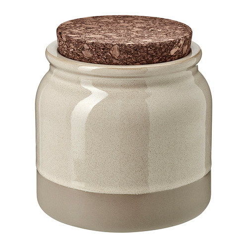 BRUGDHAJ - jar with lid, beige, 1 l | IKEA Taiwan Online - PE962670_S4