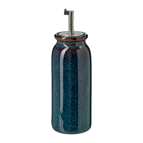 BRUGDHAJ - oil/vinegar bottle, blue, 19 cm | IKEA Taiwan Online - PE962674_S4